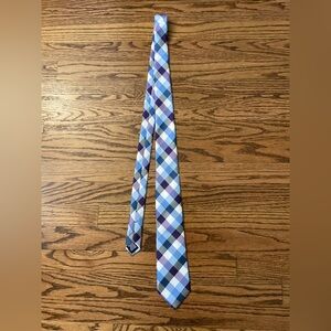 Nautica Checkered Tie in Blue and Purple